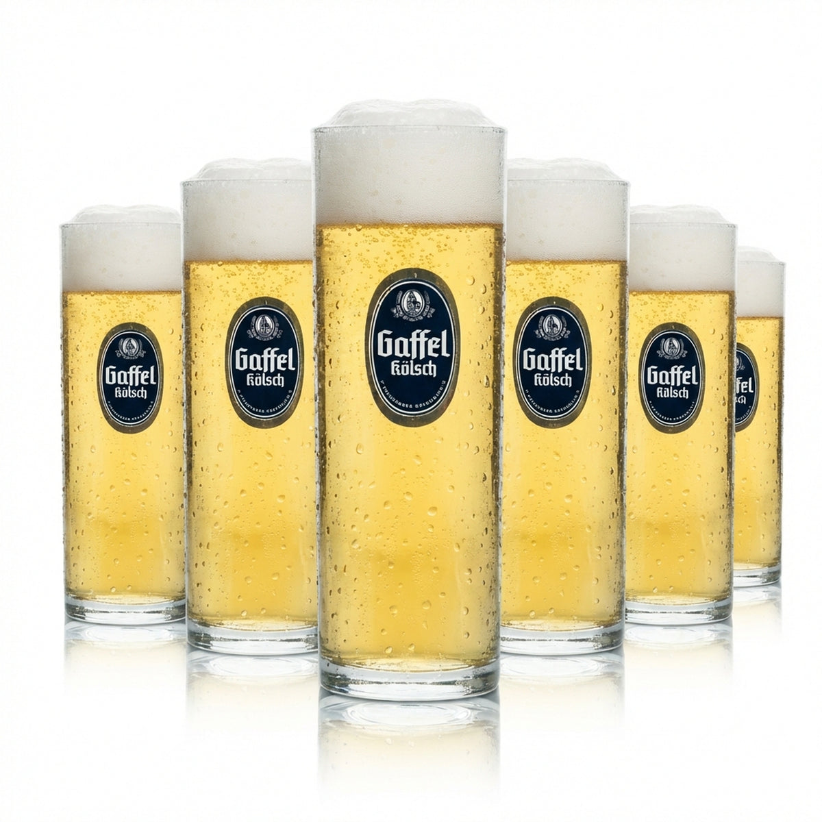 12x Gaffel Bier Glas 0,25l Kölsch Stange Gläser Köln Beer Brauerei Becher Rastal