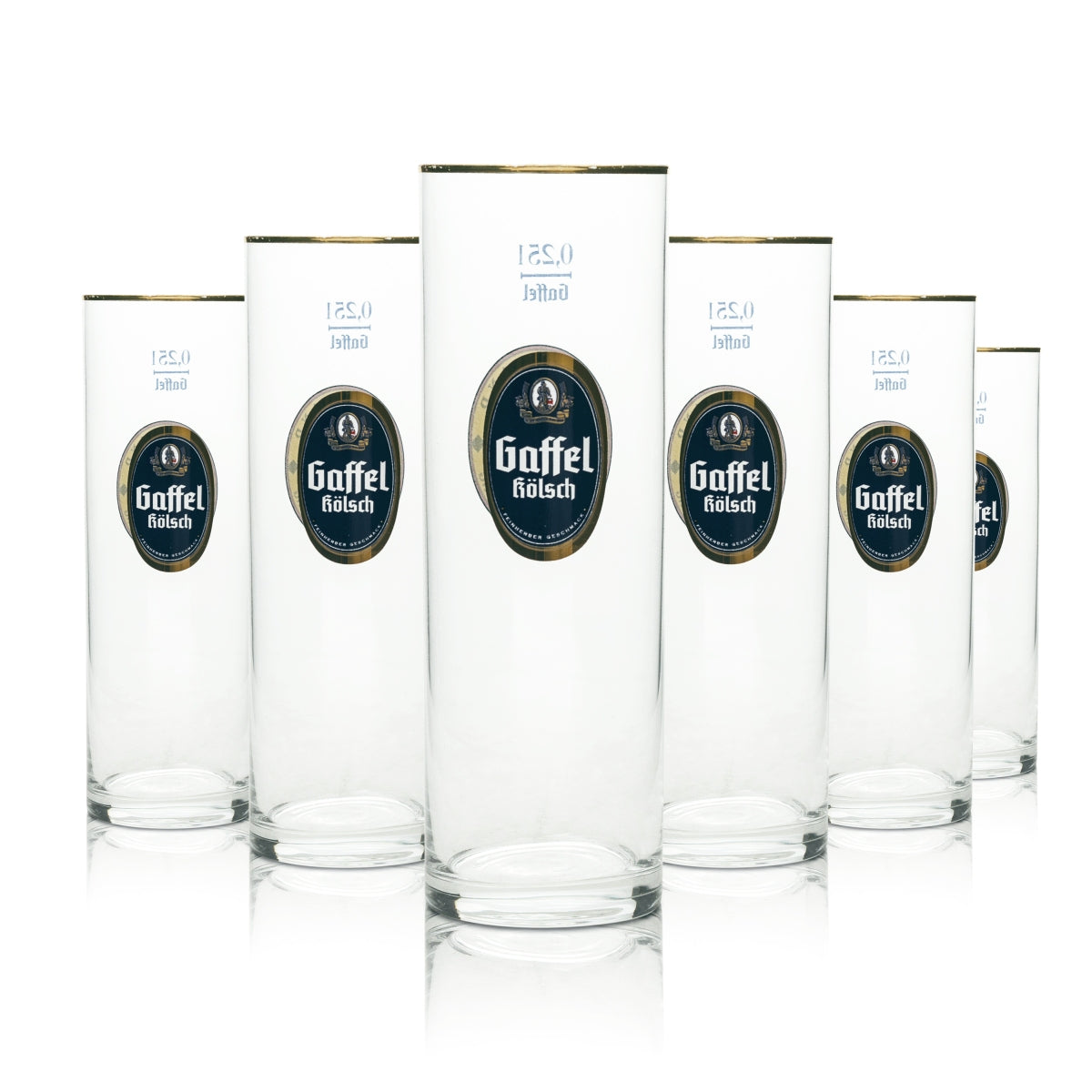 12x Gaffel Bier Glas 0,25l Kölsch Stange Rheinland ständige Vertretung Gläser