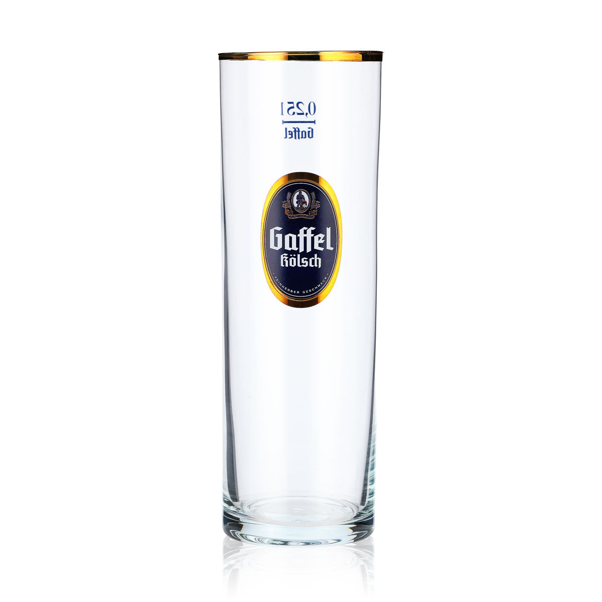 12x Gaffel Bier Glas Biergläser Kölschgläser 0,25l Kölsch-Stange Goldrand – Ansicht 3