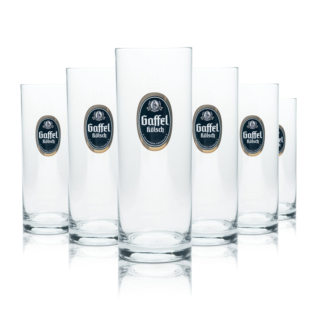 12x Gaffel Kölsch Bier Glas 0,4l Stange Becher Gläser Köln Kneipe Gastro Bar Alt