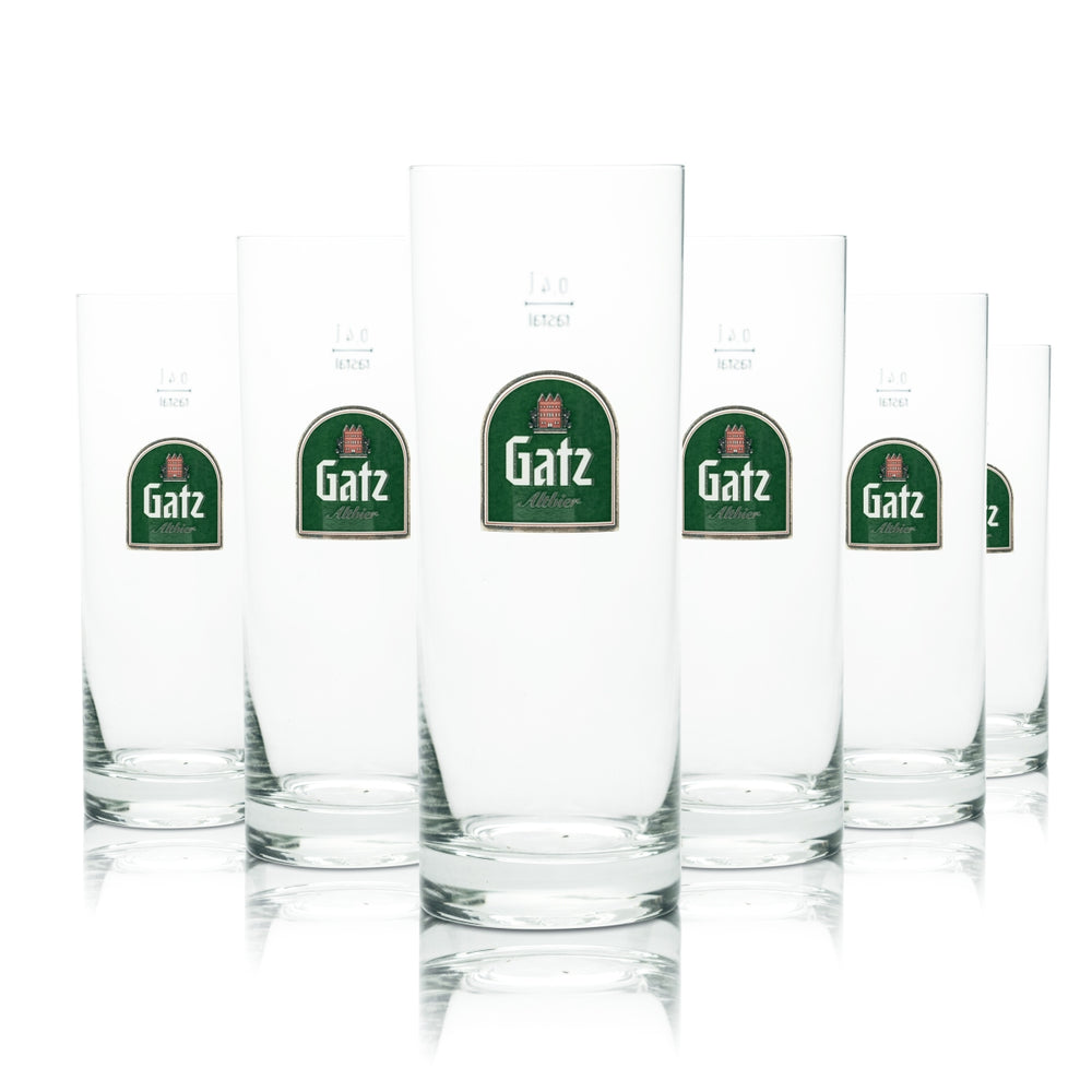 12x Gatz Glas 0,4l Bier Stange Becher Gläser Alt Brauerei Kölsch Gastro Eiche