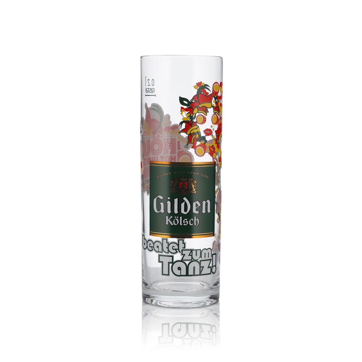 12x Gilden Glas 0,2l Kölschglas Stange Beatet zum Tanz Sonderedition Gläser Set – Ansicht 2