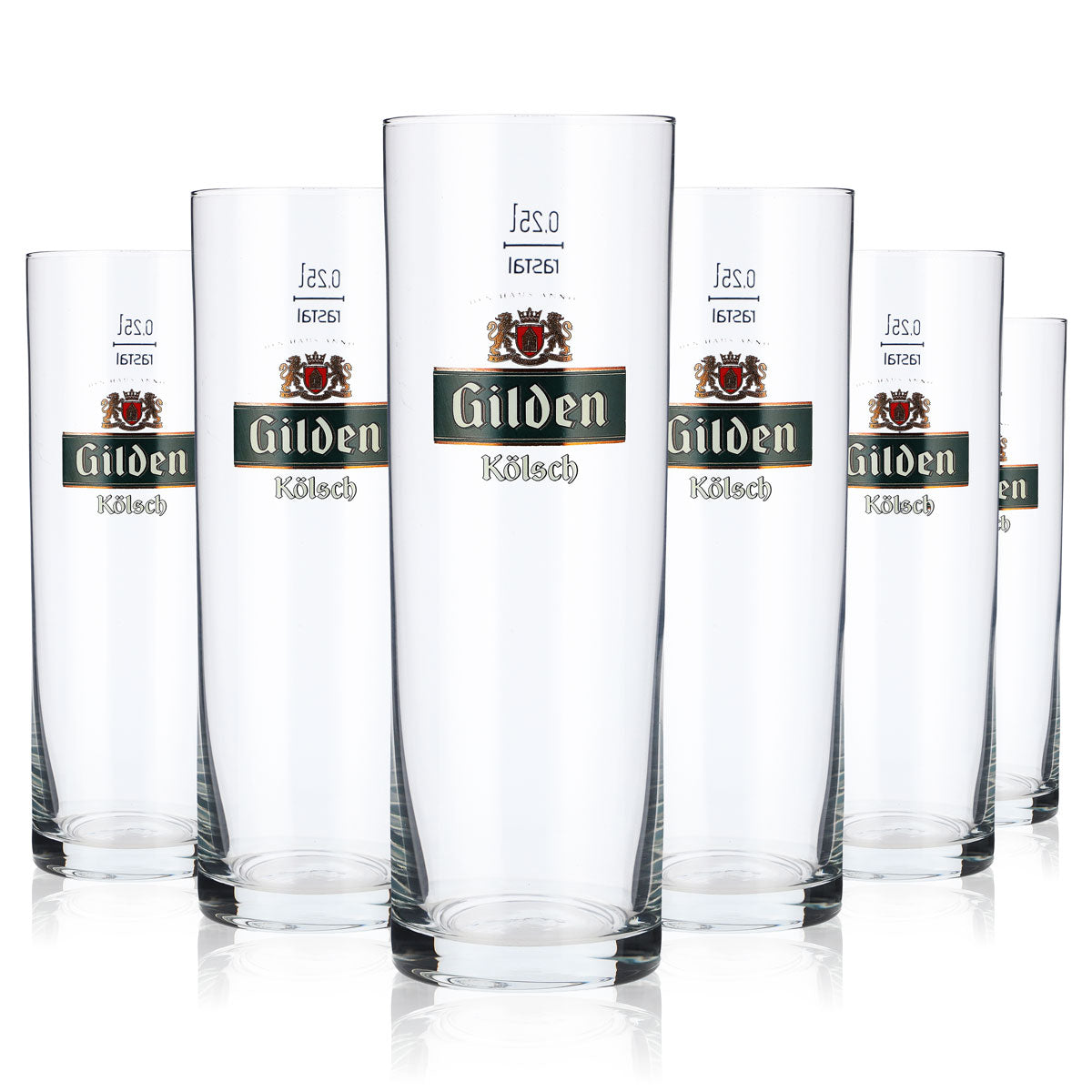 12x Gilden Kölsch Bier Glas 0,25l Becher/Stange Biergläser Kölschgläser – Ansicht 5
