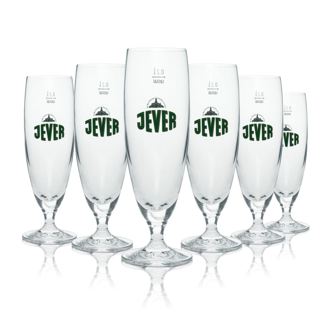 12x Jever Glas 0,2l Pokal Tulpe Pilsener Gläser Friesisch Brauerei Gastro Eiche