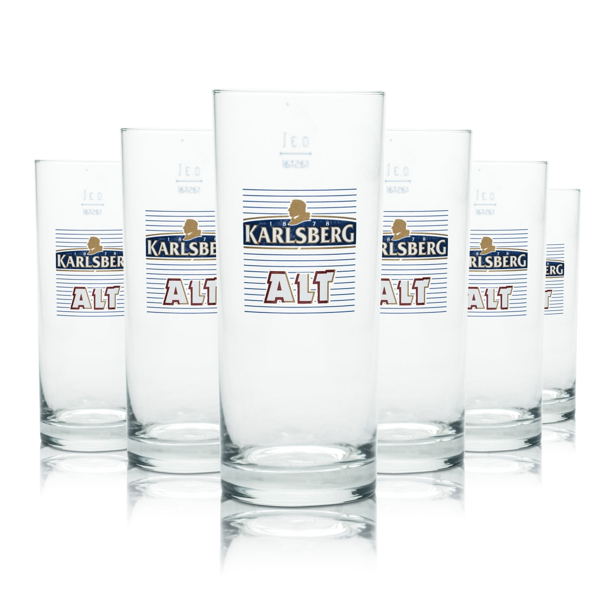 12x Karlsberg Glas 0,3l Alt Bier Becher Stange Gläser Brauerei Gastro Geeicht