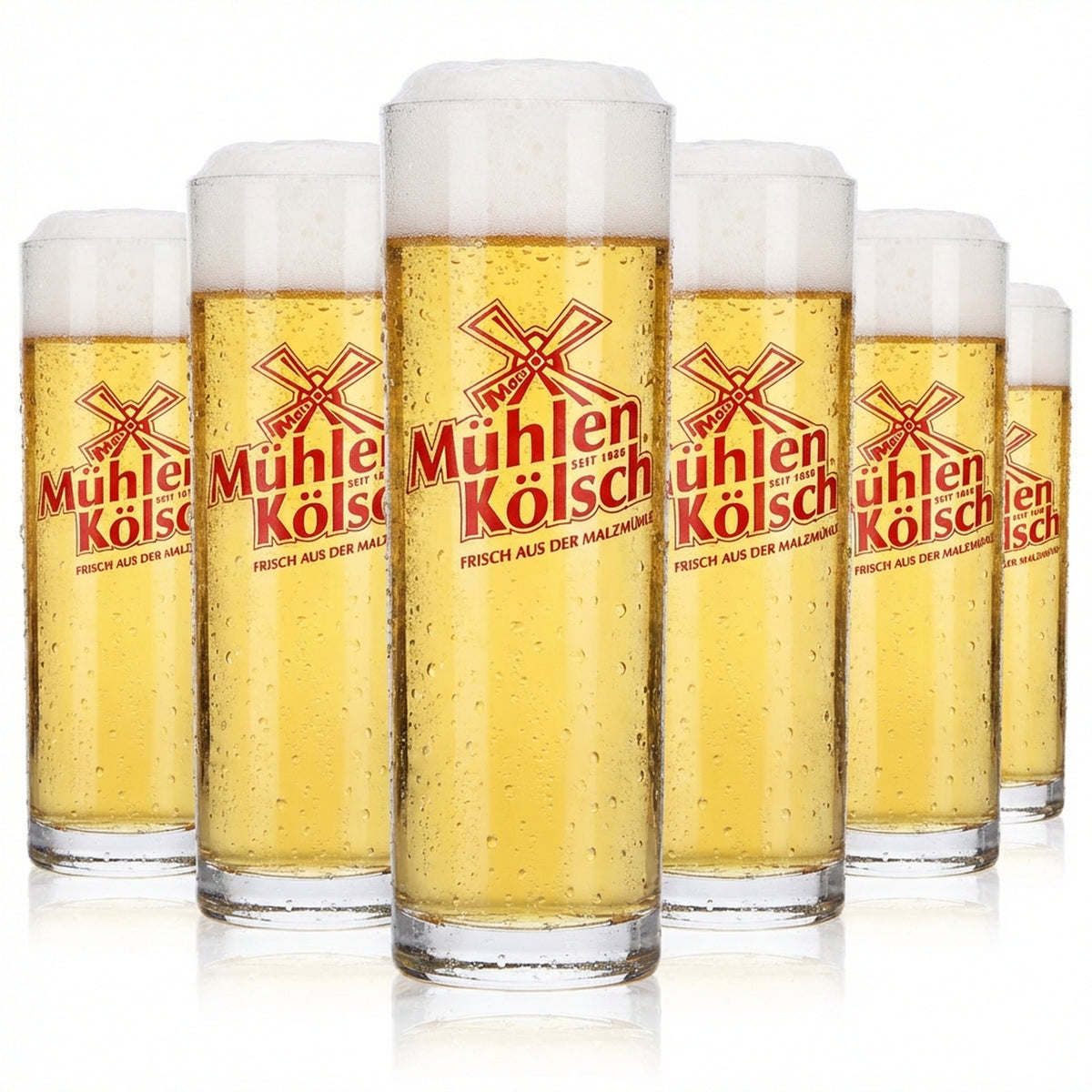 12x Mühlen Kölsch Bierglas Stange Gläser 0,25l Kölschglas Sahm