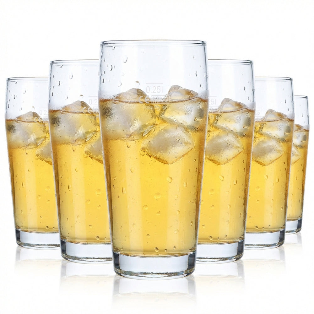12x Pasabahce Glas 0,25l Gläser Willi-Becher Partygläser Blanco