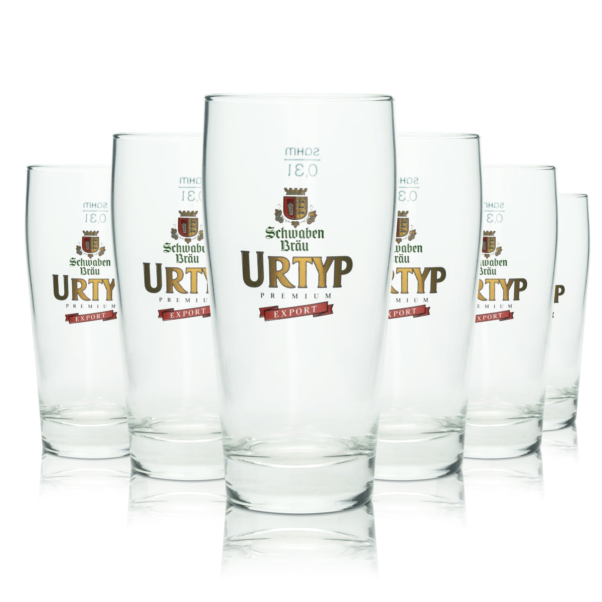 12x Schwaben Bräu Bier Glas 0,3l Becher Willi Sahm Pils Gläser Urtyp Export Beer