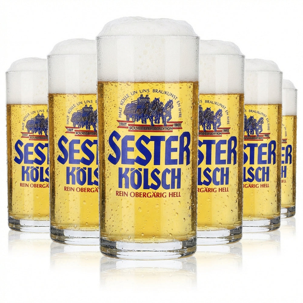 12x Sester Kölsch Bier Glas Kölschgläser 0,18l Gläser Becher Stange