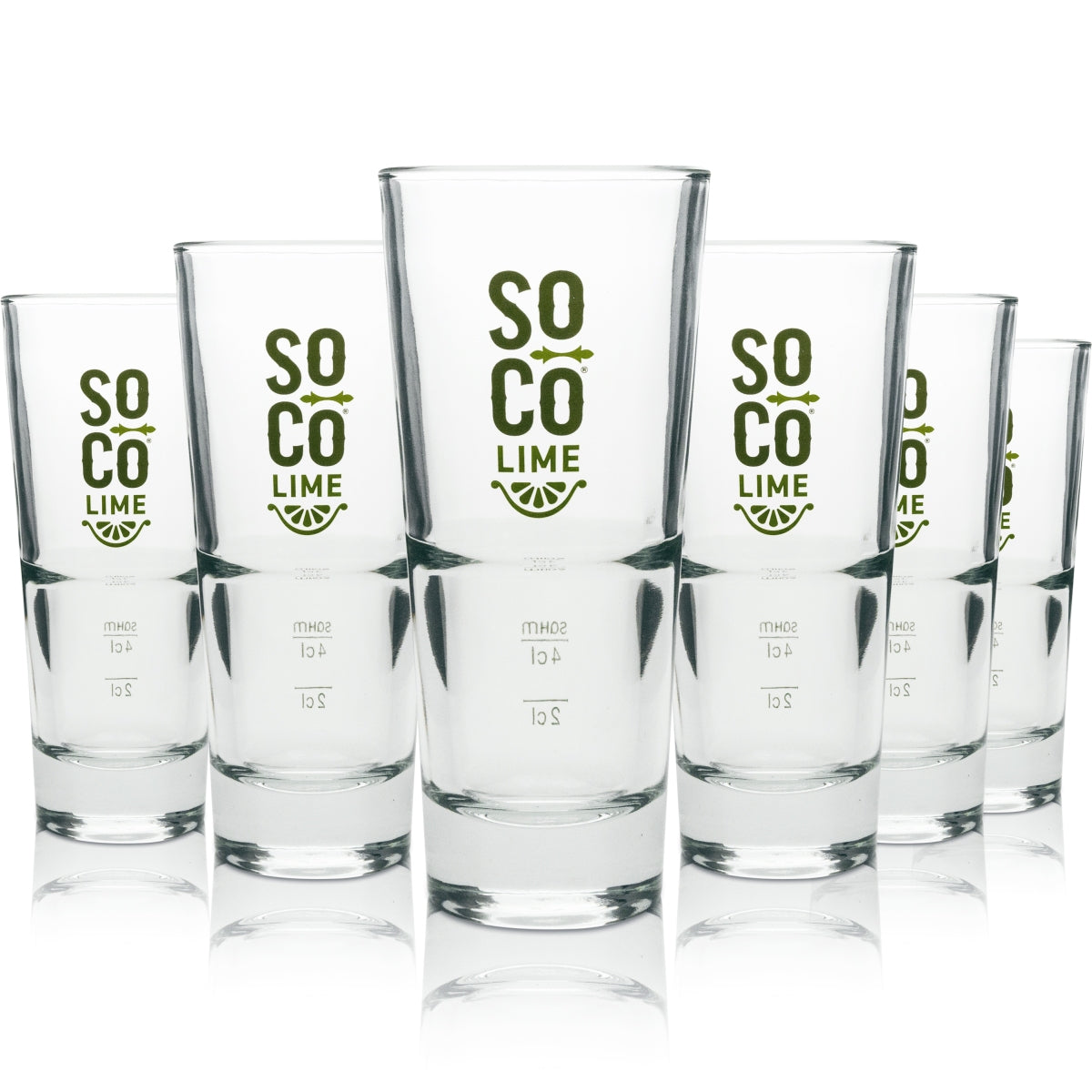 12x Southern Comfort Whiskey Glas Lime Longdrink 296ml Stapelbar