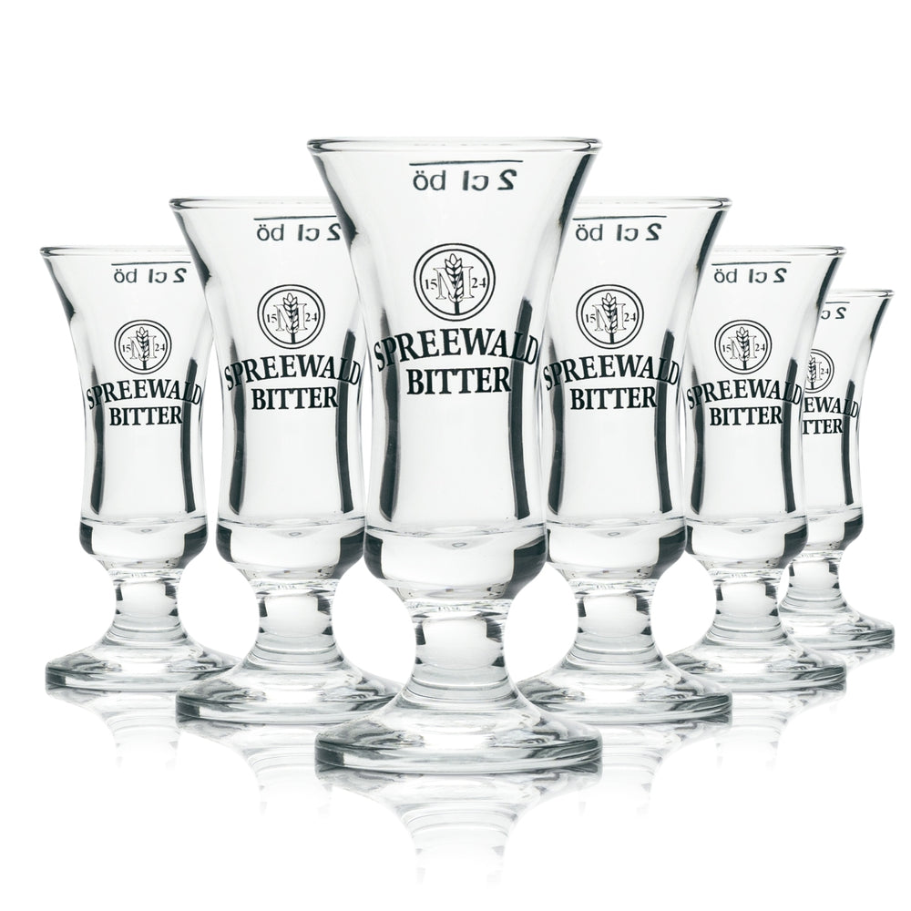 12x Spreewald Bitter Likör Glas Shotbecher Pokal 2cl