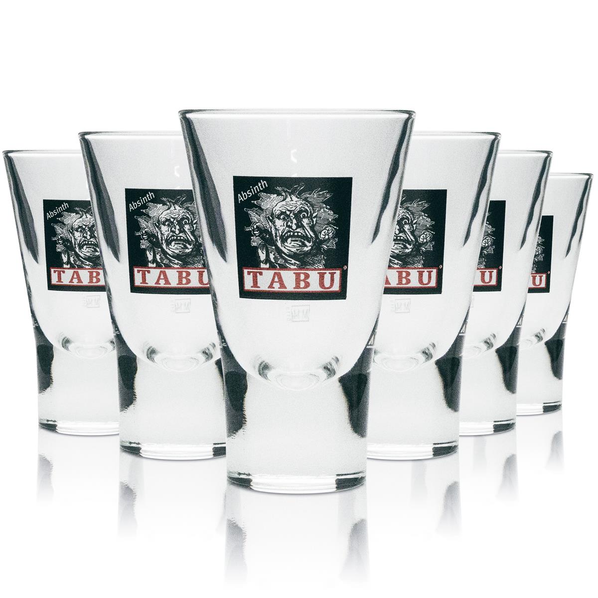 12x Tabu Absinth Glas Tumbler V Form