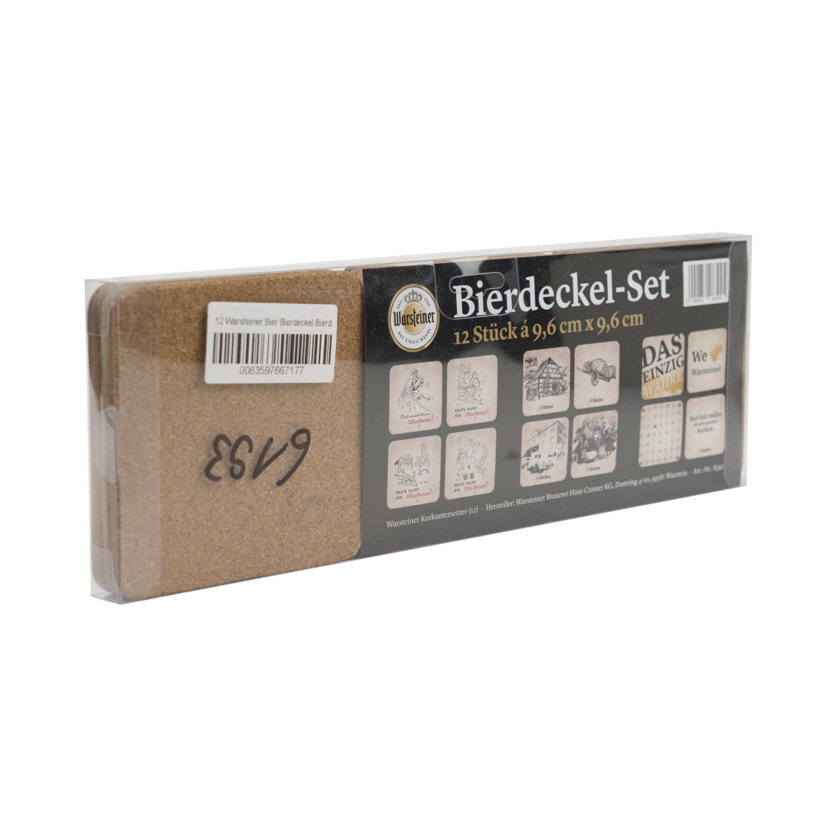 12x Warsteiner Bier Untersetzer Bierdeckel Kork Hochwertige Gläser Bierfilz – Ansicht 2