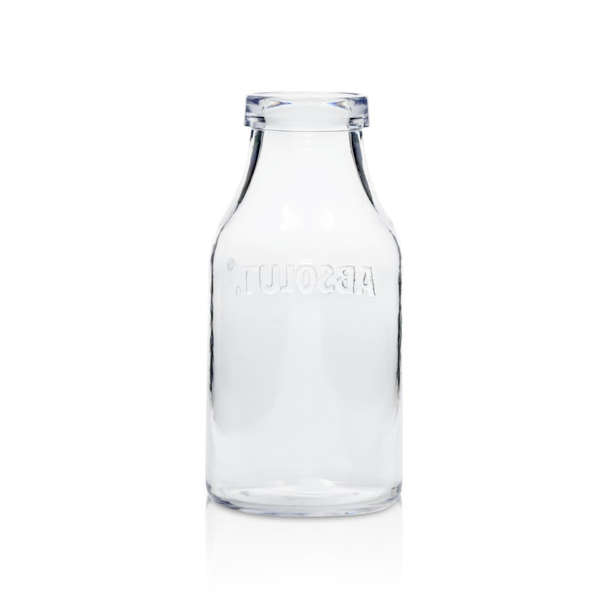 6x Absolut Vodka Glas Milchflasch Plastik klein – Ansicht 3