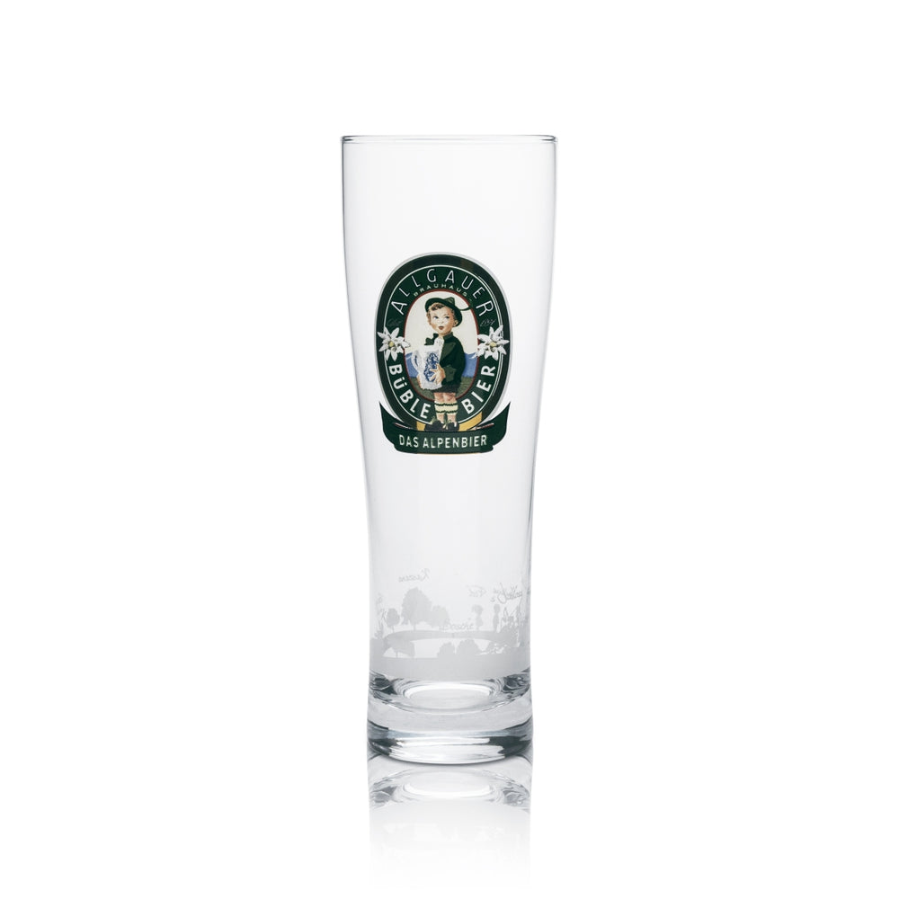 1x Allgäuer Büble Bier Glas Büble Sammlerglas 0,4l