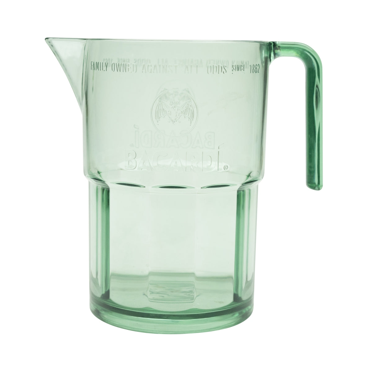 1x Bacardi Rum Glas Kunststoff Karaffe mit Henkel – Ansicht 2