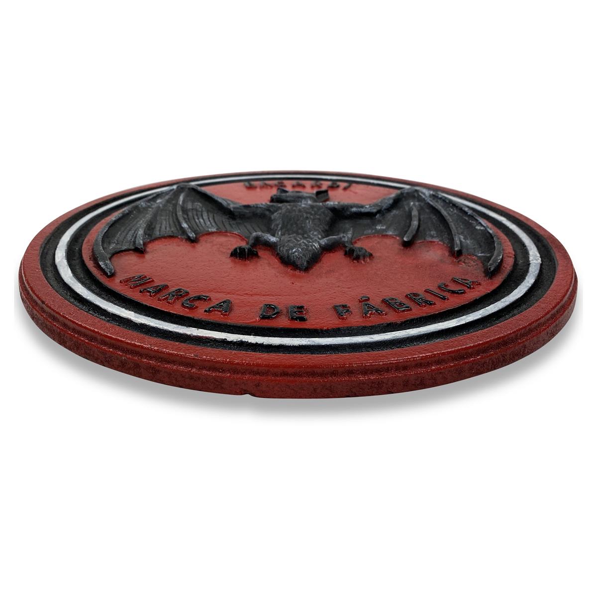 1x Bacardi Rum Schild Gusseisen rot schwarz 31 x 31 – Ansicht 2