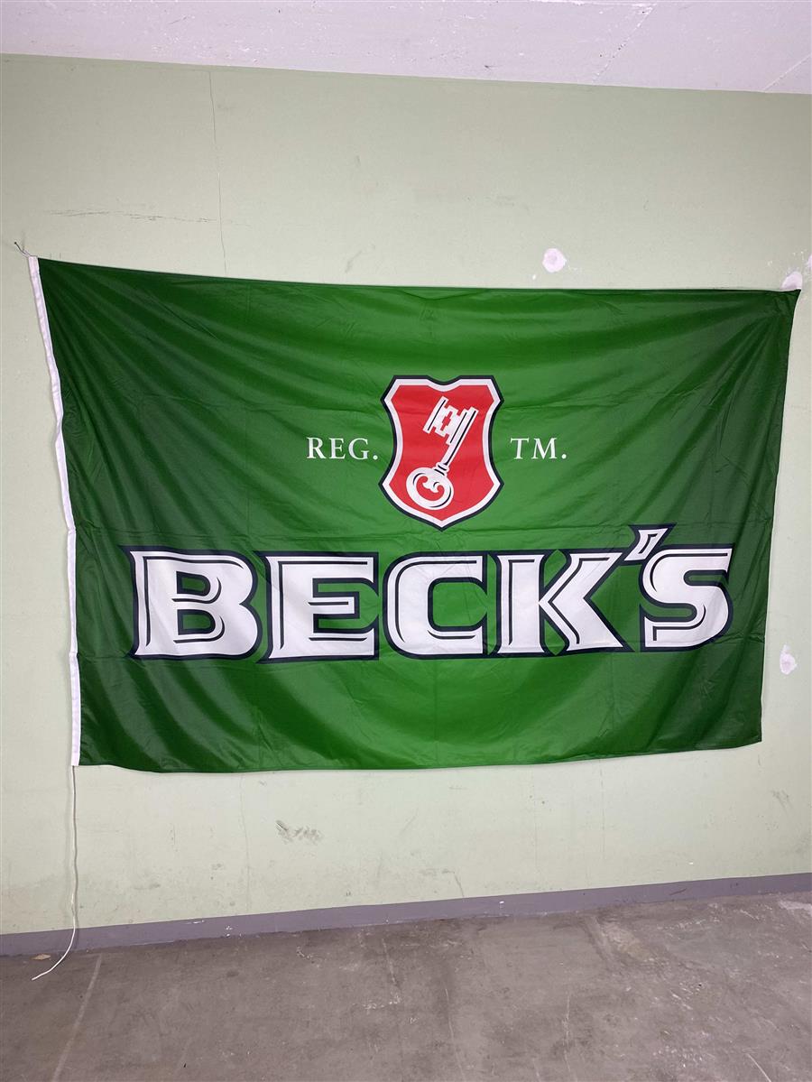 1x Becks Bier Fahne grün 220 x 140 – Ansicht 2