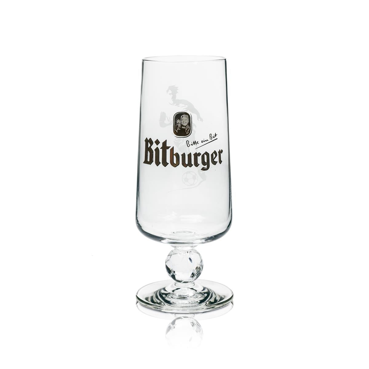 1x Bitburger Bier Glas 0,25l Fußball Edition Einzeln verpackt