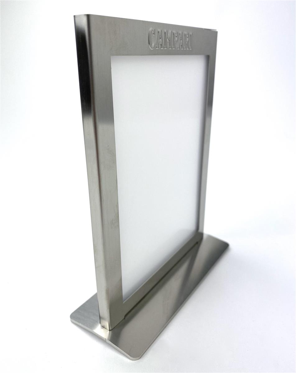 1x Campari Aperitif Tischaufsteller Silber Kartenhalter – Ansicht 3