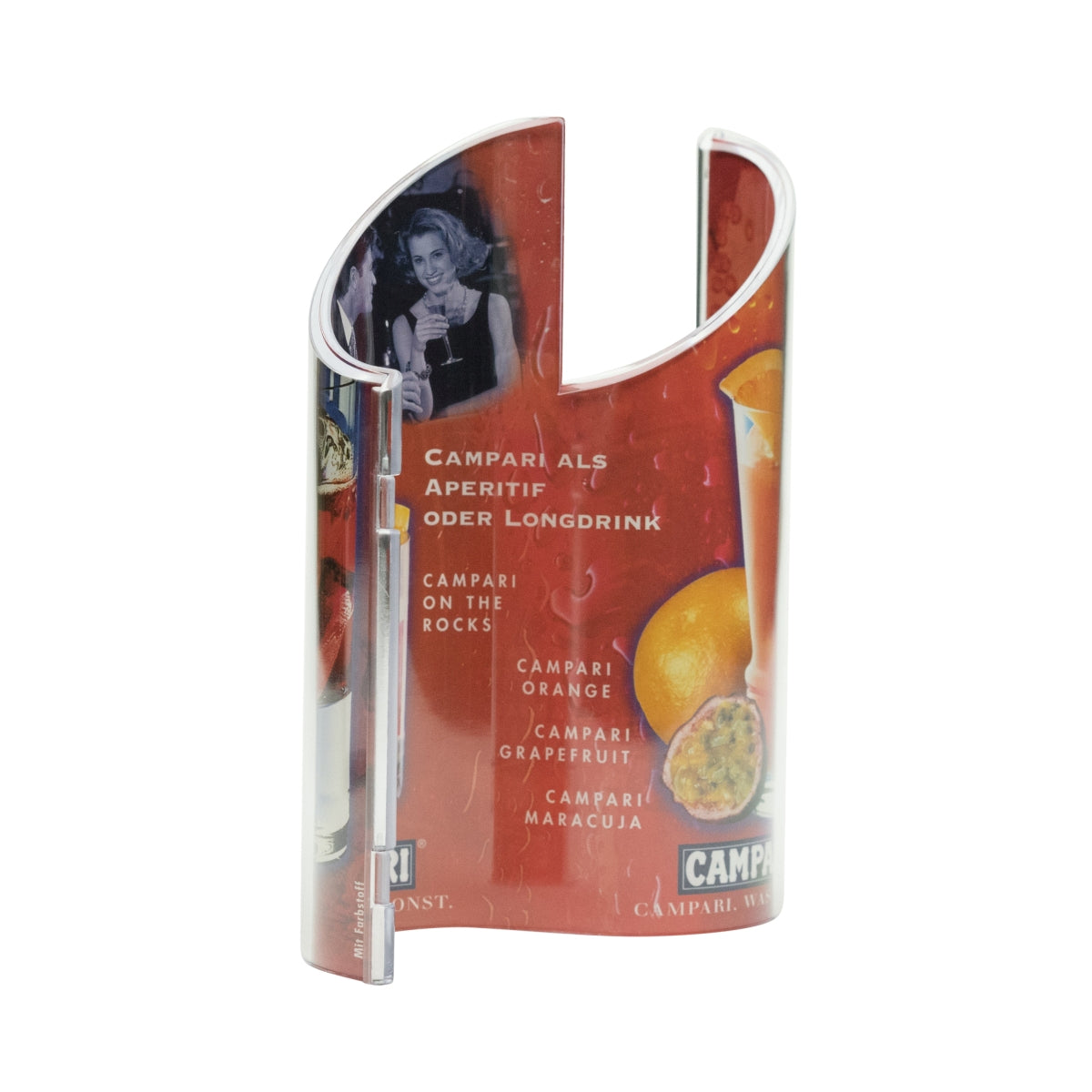 1x Campari Likör Tischaufsteller Display Wellig – Ansicht 2