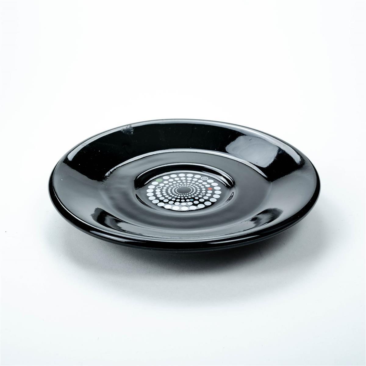 1x Chaqwa Kaffee Unterteller schwarz 15cm