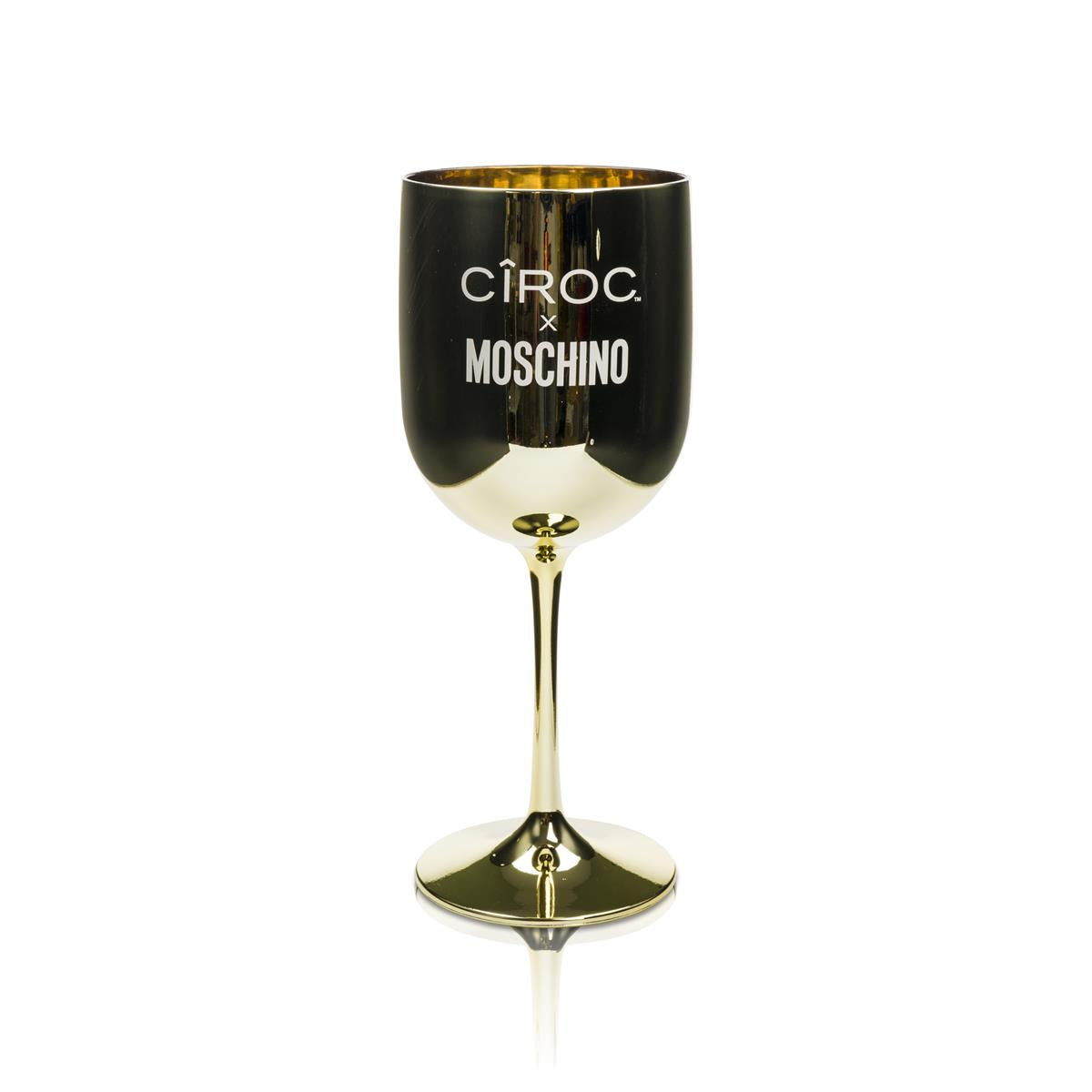 1x Ciroc Vodka Glas Goldkelch Kunststoff x Moschino