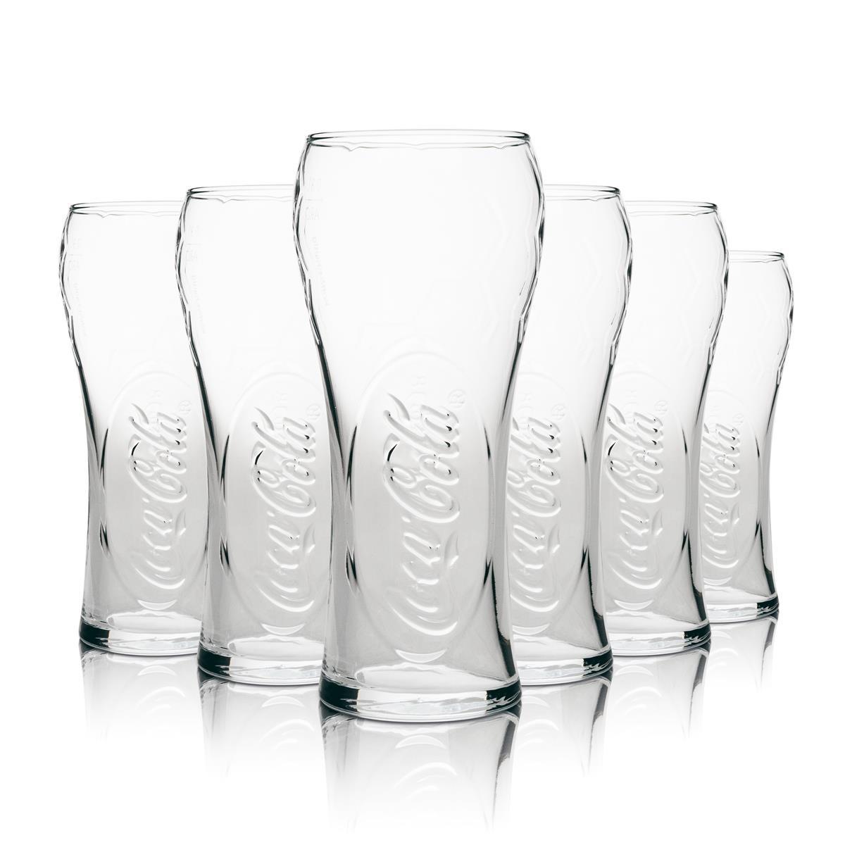 6x Coca Cola Softdrinks Glas UEFA EM 2008 Relief
