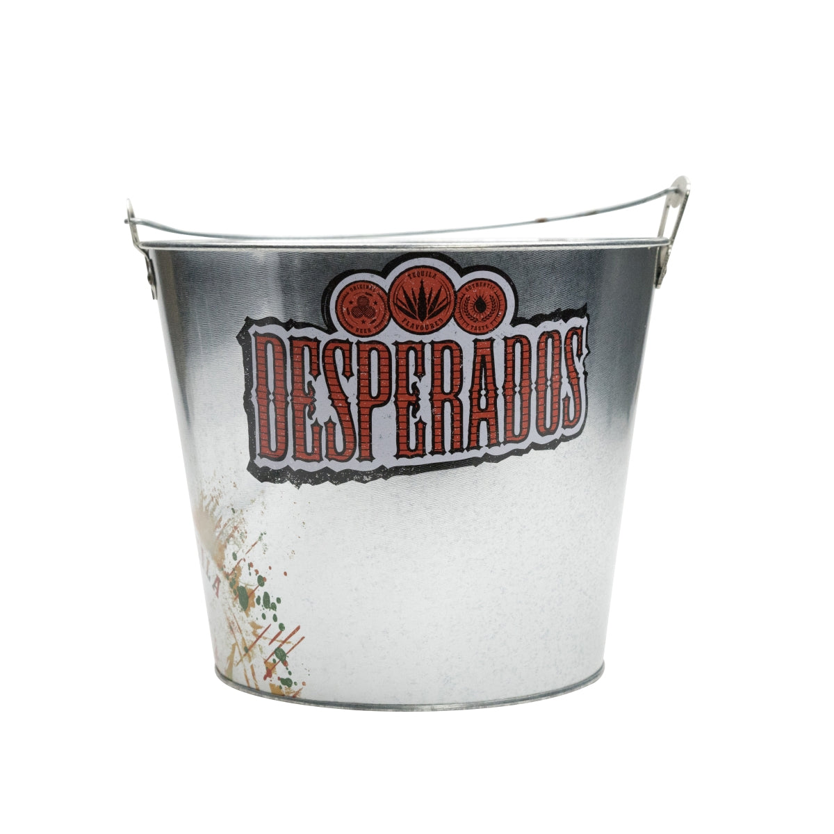 1x Desperados Bier Flaschenkühler Kühleimer aus Metall mit Logo und Flaschenöffner