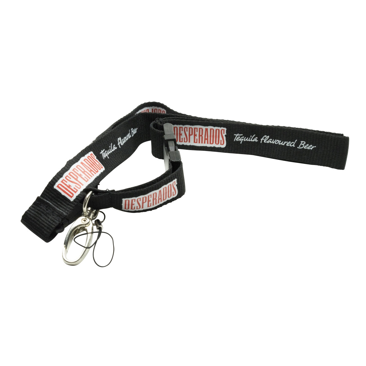 1x Desperados Bier Schlüsselband Schwarz dünnes Band – Ansicht 2