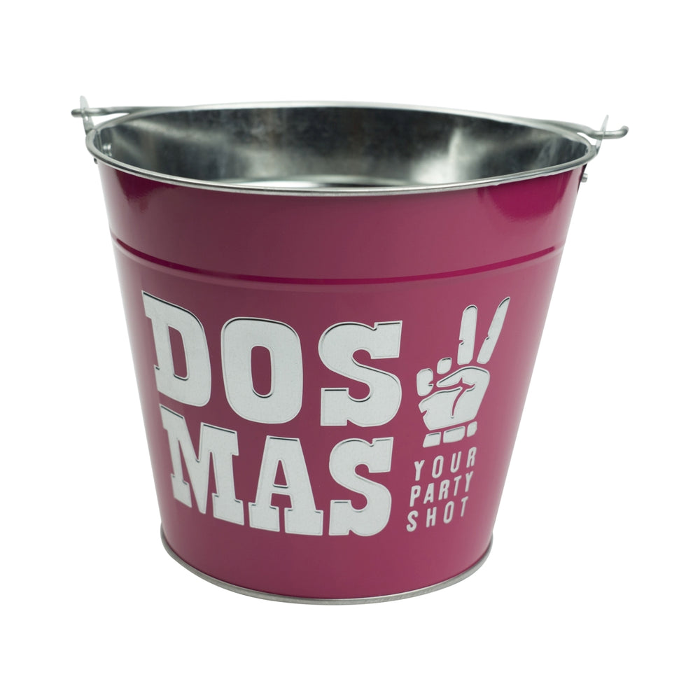 1x Dos Mas Likör Kühler Metalleimer pink 10l