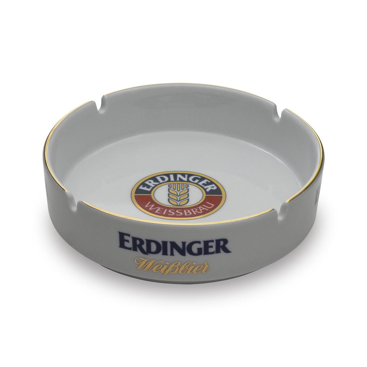 1x Erdinger Bier Aschenbecher Keramik weiß groß 14,5cm