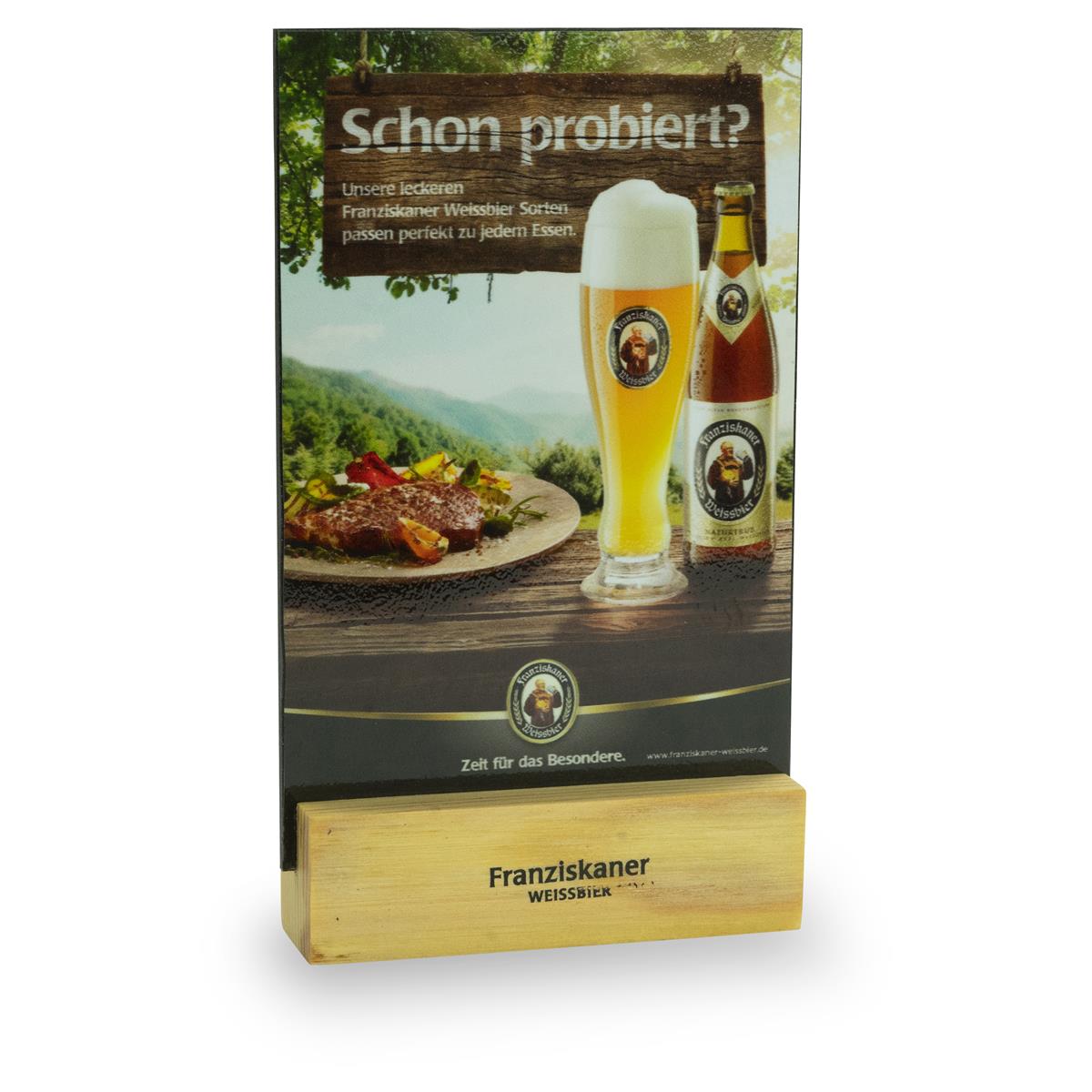 1x Franziskaner Bier Tischaufsteller klein Kreidetafel – Ansicht 2