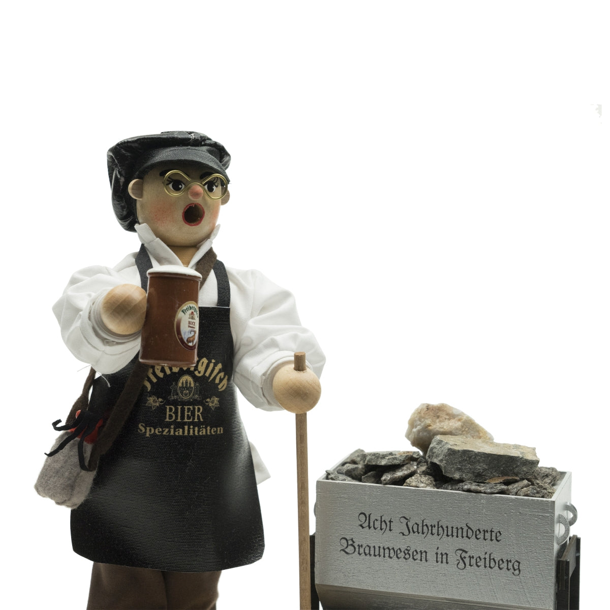 1x Freiberger Bier Holzfigur Räuchermann Braumeister Michael 191 – Ansicht 3