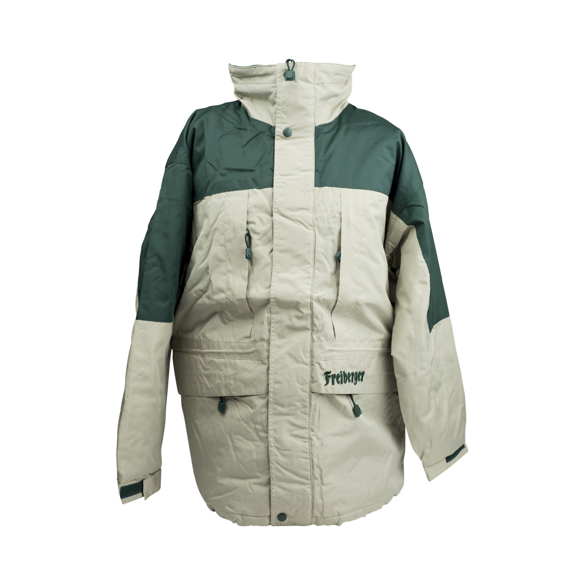 1x Freiberger Bier Winterjacke Grün/beige Gr. M
