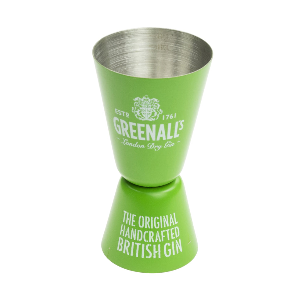 1x Greenalls Gin Messbecher Jigger grün 2/4cl