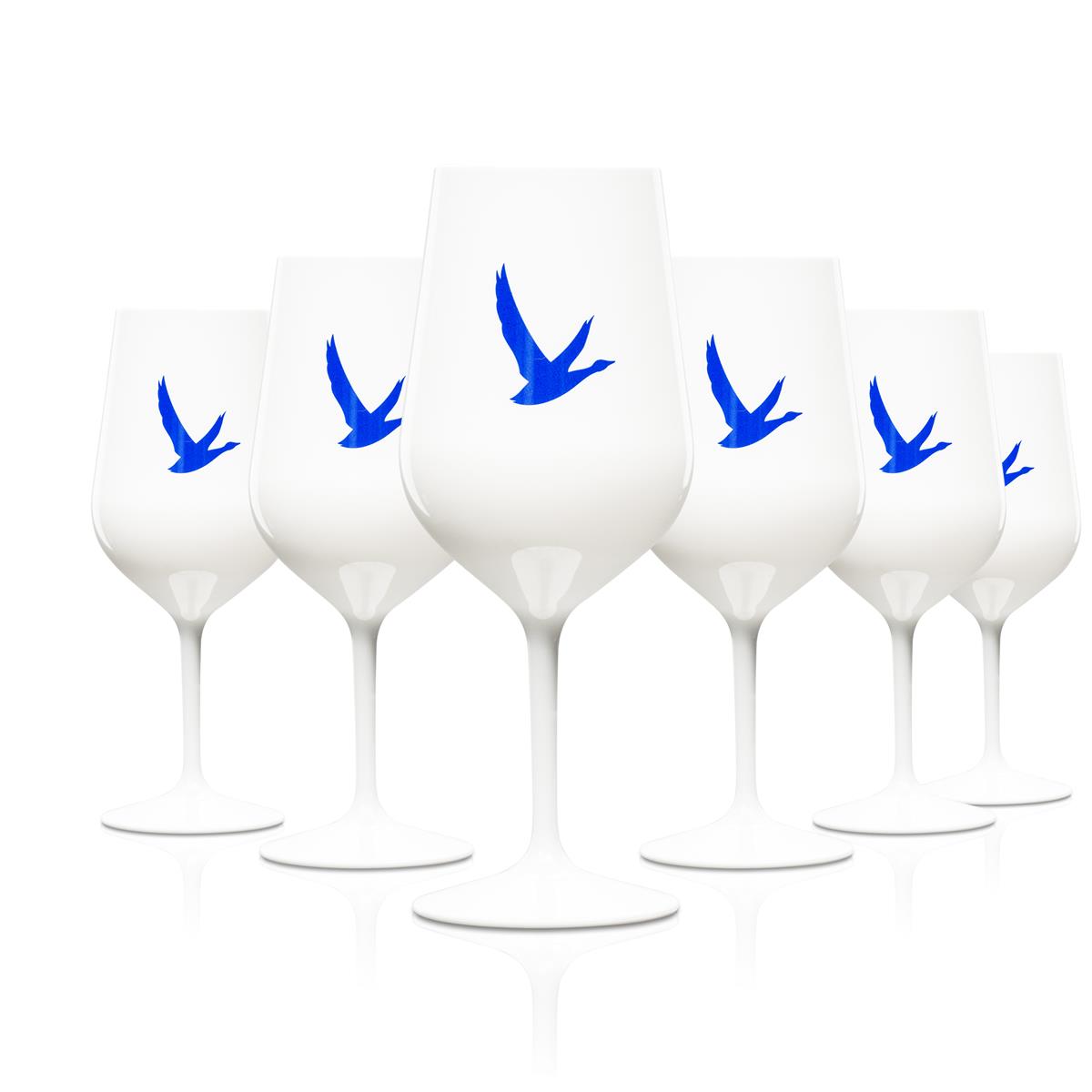 1x Grey Goose Vodka Glas Becher weiß Acryl