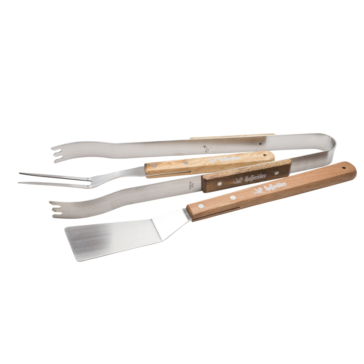 1x Hasseröder Bier Grillbesteck Grillwerkzeug/besteck Holzgriff Gabel Zange Wender