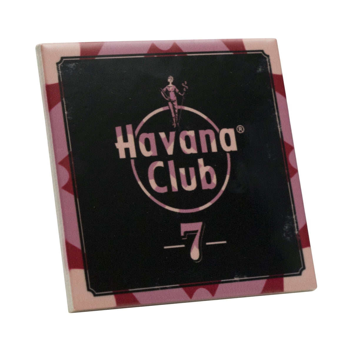 1x Havana Club Rum Untersetzer Przellan Rosa/Orange – Ansicht 2