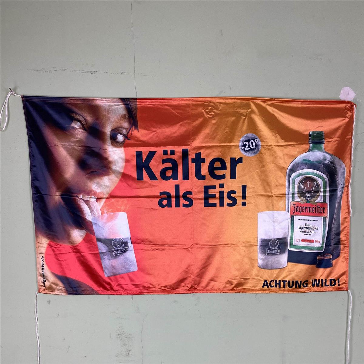 1x Jägermeister Likör Fahne Kälter als Eis 150 x 90 cm – Ansicht 3