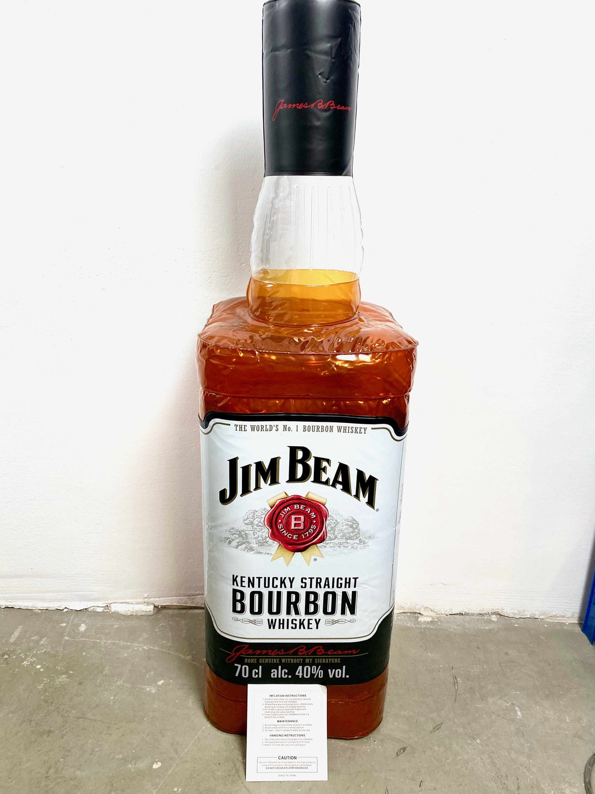 1x Jim Beam Whiskey Aufblasbare Flasche 1m