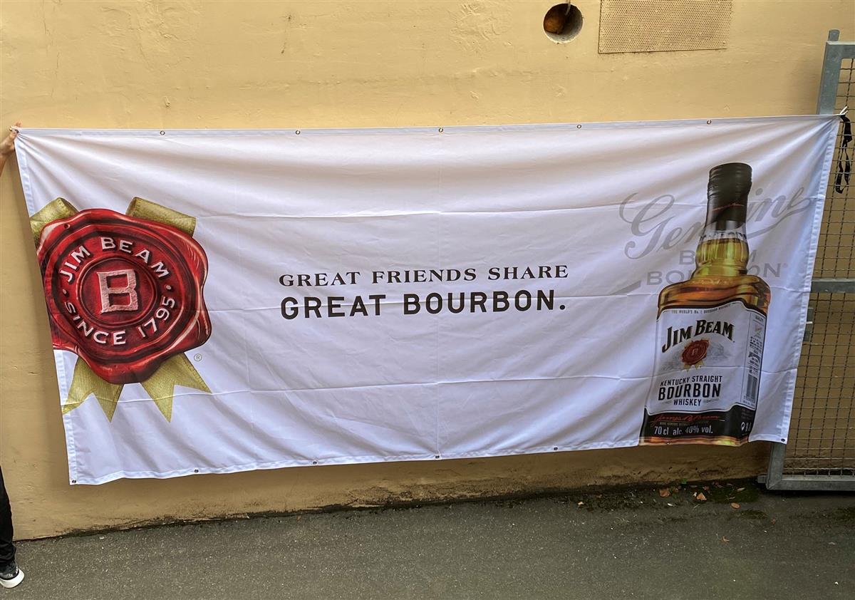 1x Jim Beam Whiskey Banner Flasche weißer Hintergrund 340 x 165 – Ansicht 4