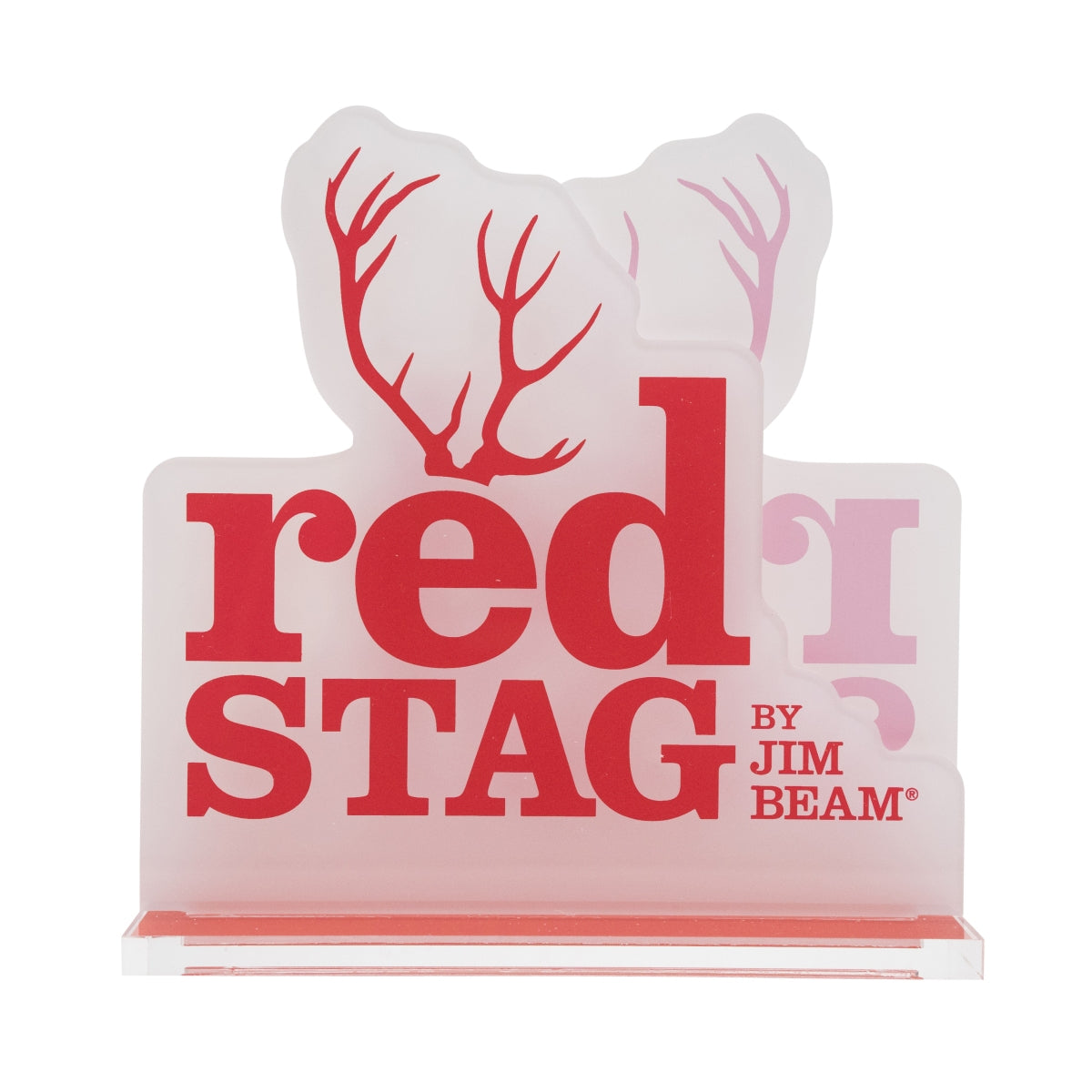 1x Jim Beam Whiskey Kartenhalter Red Stag weiß/rot