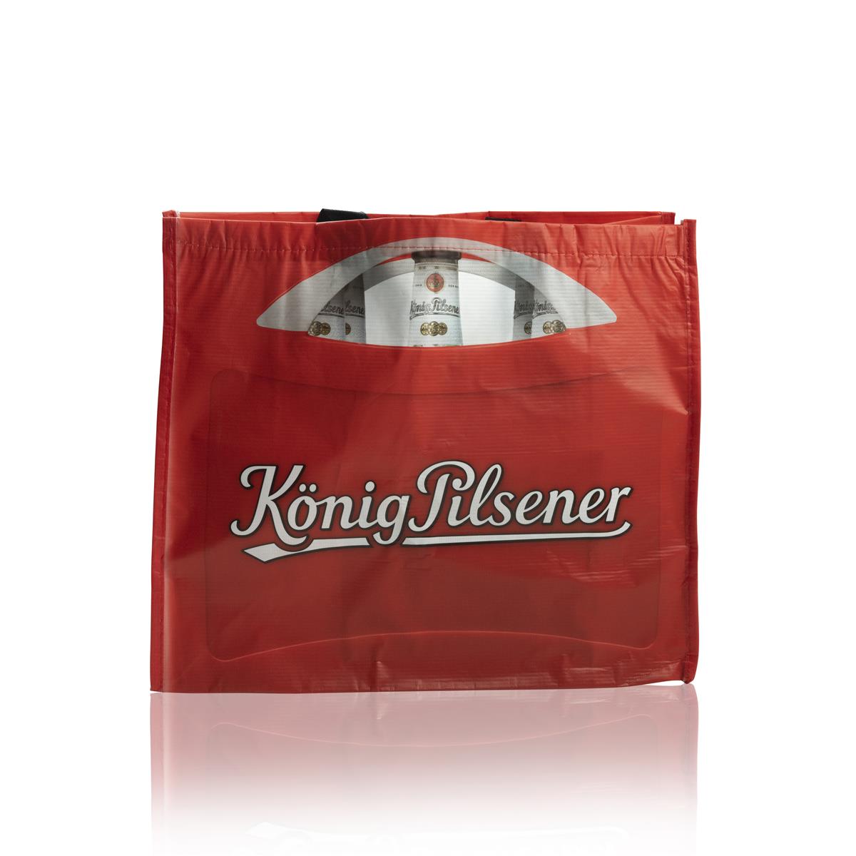 1x König Pilsner Bier Shopper Tasche rot Einkaufstüte 45x40 – Ansicht 2