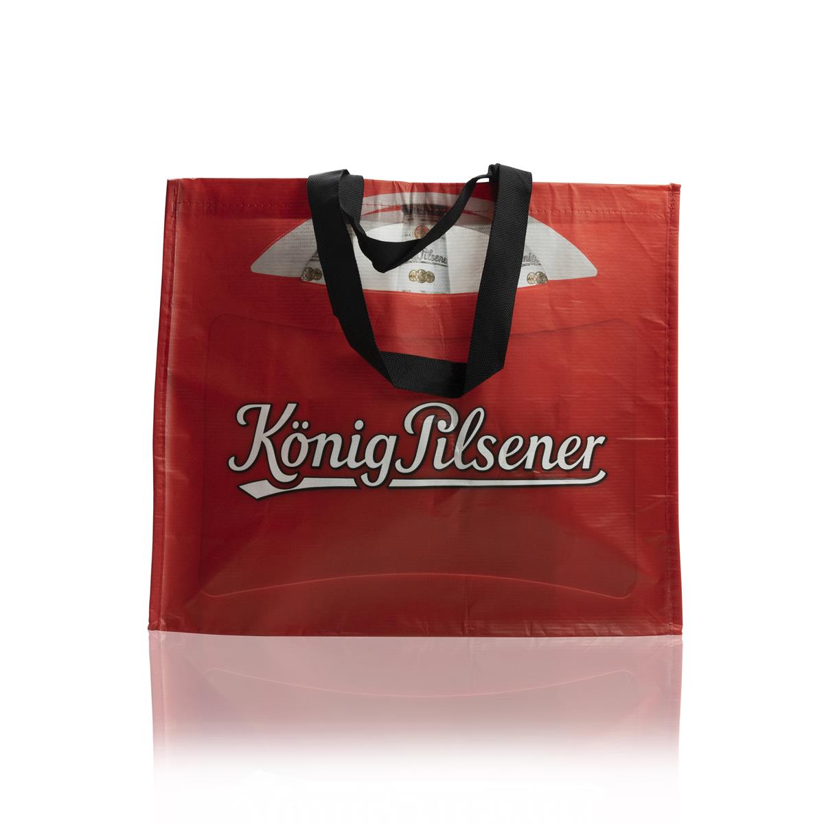 1x König Pilsner Bier Shopper Tasche rot Einkaufstüte 45x40 – Ansicht 4