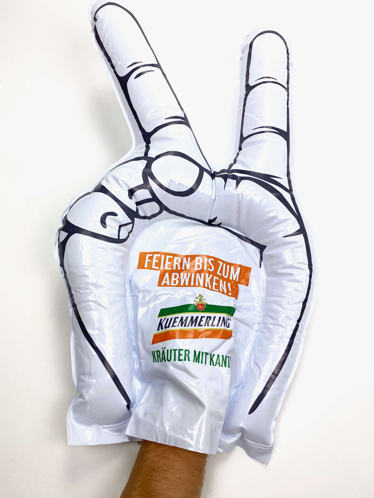 1x Kümmerling Likör Fan Hand aufblasbar Finger