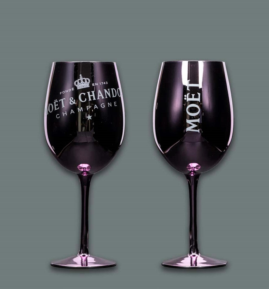 1x Moet Chandon Champagner Glas Echtglas Rose