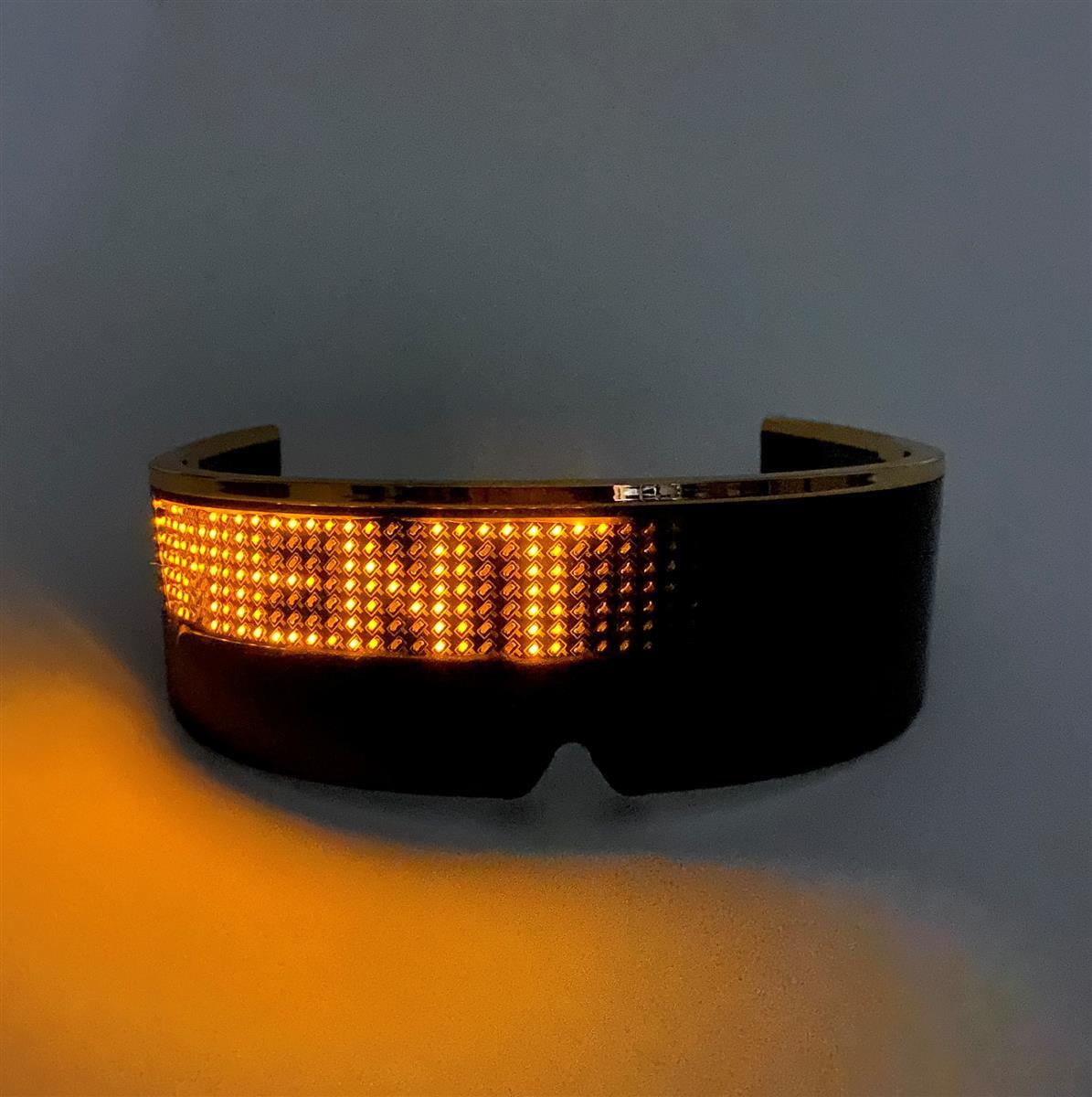 1x Moet Chandon Champagner LED Brille Sonnenbrille mit Goldrand – Ansicht 4