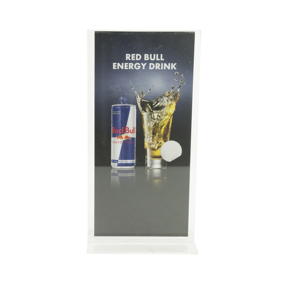 1x Red Bull Energy Tischaufsteller Transparent mit Mini Poster