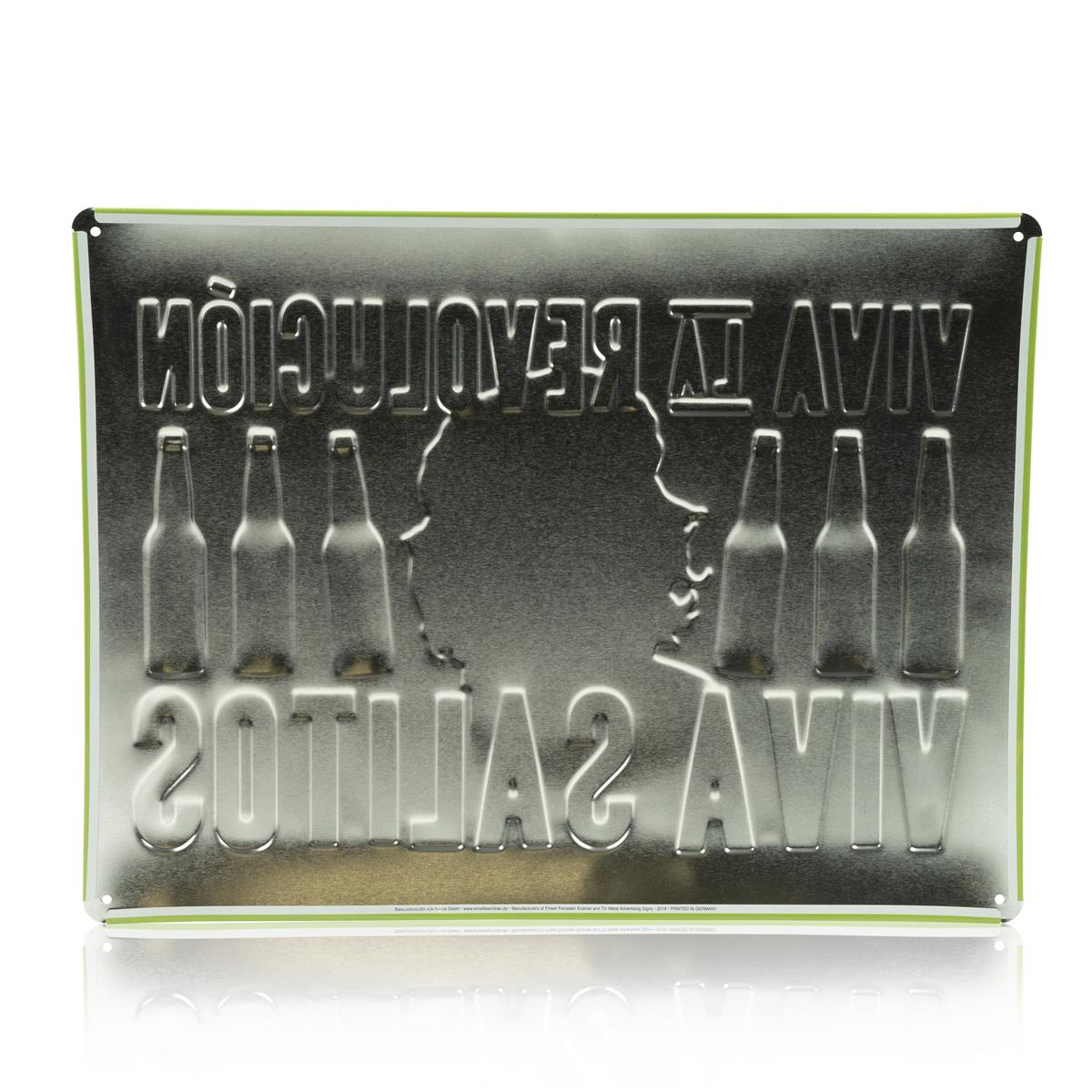 1x Salitos Bier Blechschild Viva La Revolution grün 40 x 30 – Ansicht 2